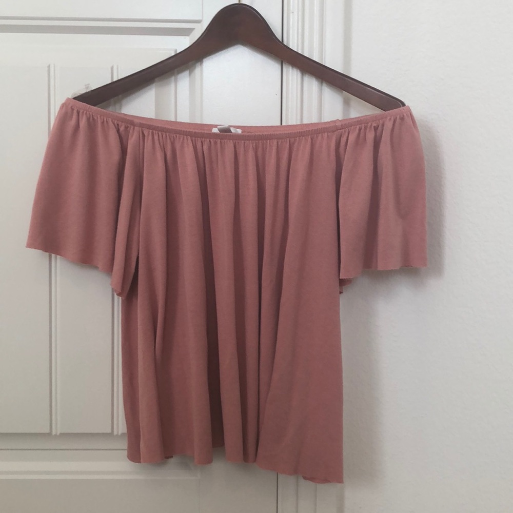 bp. pink off the shoulder top
